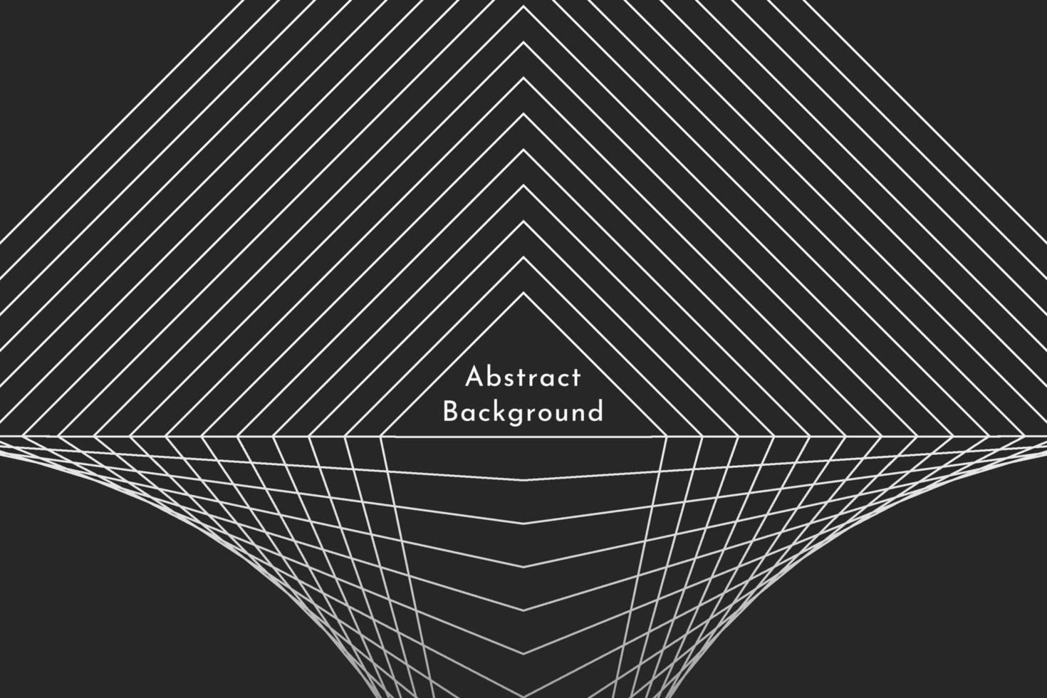 Abstract Geometric Wavy Lines With Black Background vector