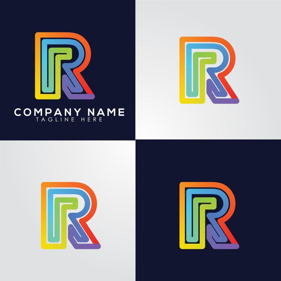 logotipo basado en inicial de color dorado y negro de estilo minimalista único vector