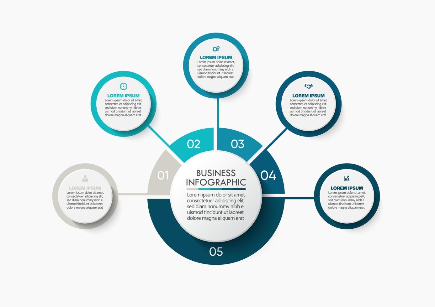 presentación plantilla de infografía empresarial vector