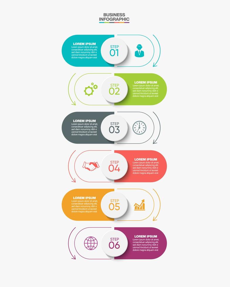 presentación plantilla de infografía empresarial vector