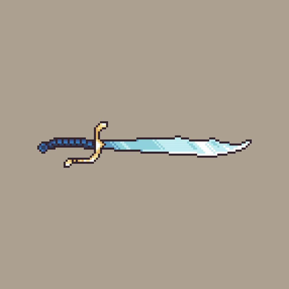 vector de ilustración de pixel art falchion para juego