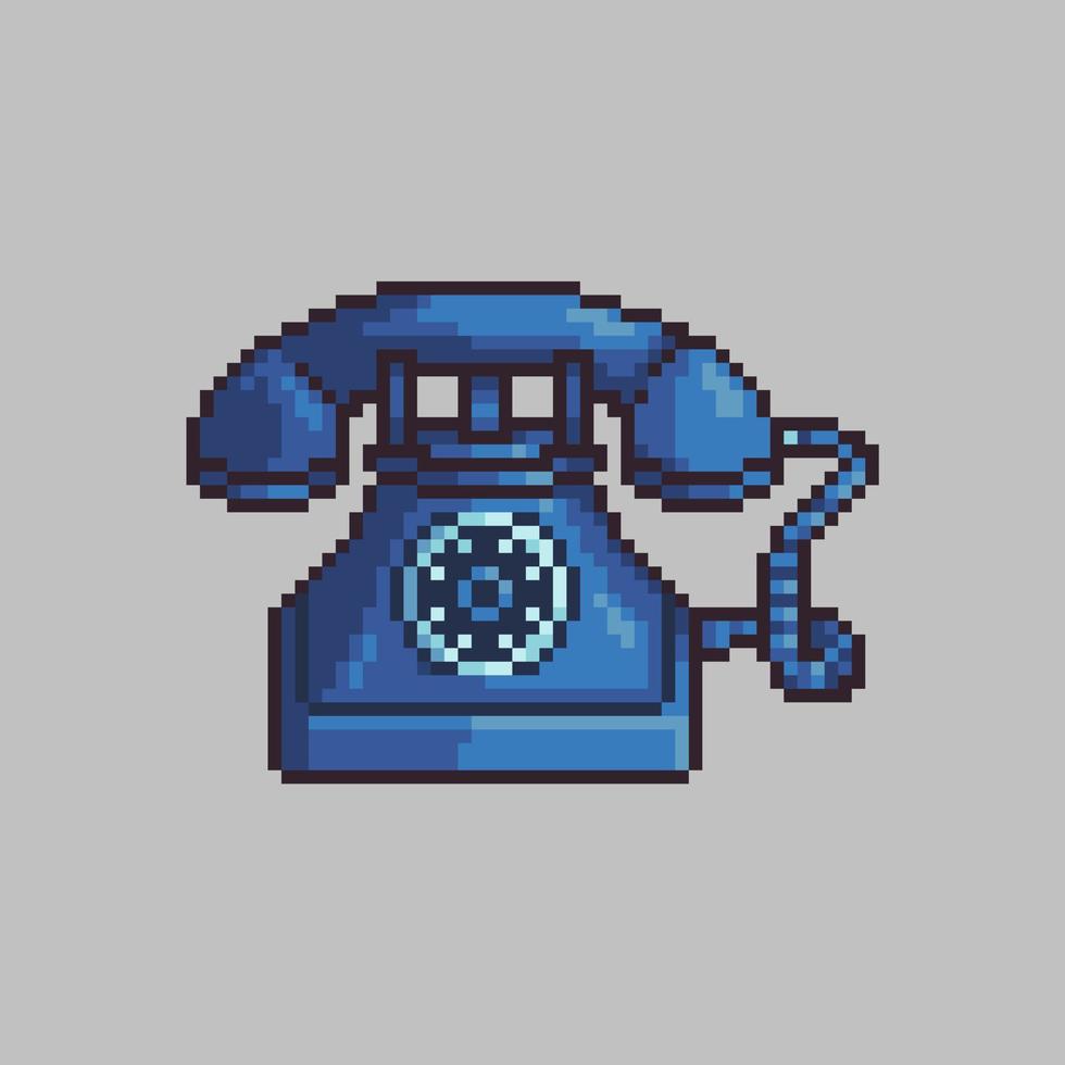 vector Pixel art retro phone for game development