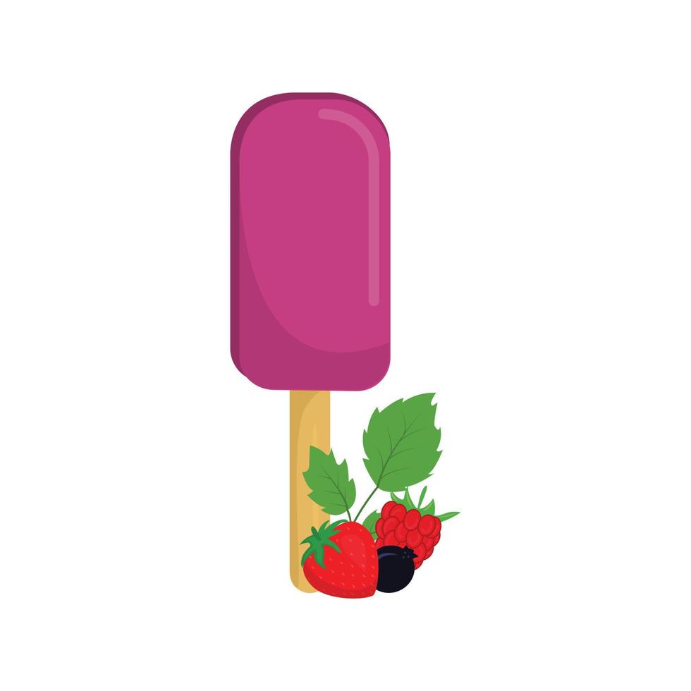 berry ice cream vector