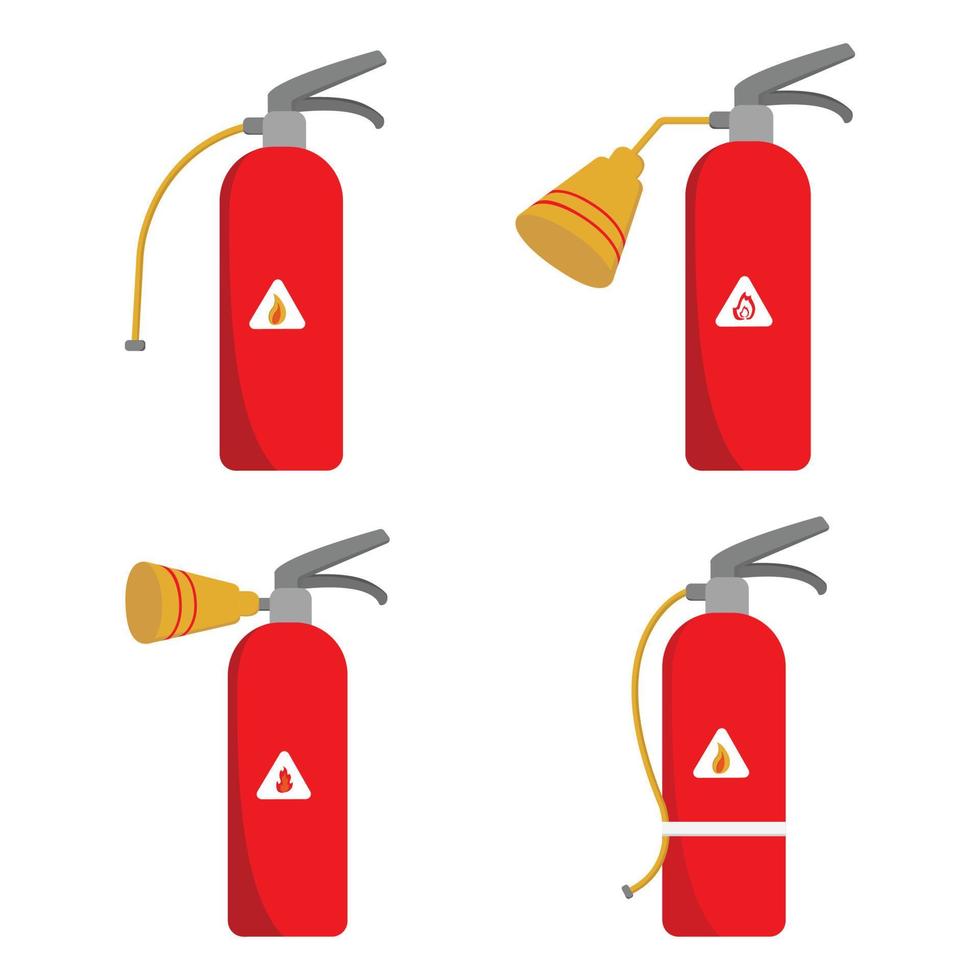 set of fire extinguishers vector