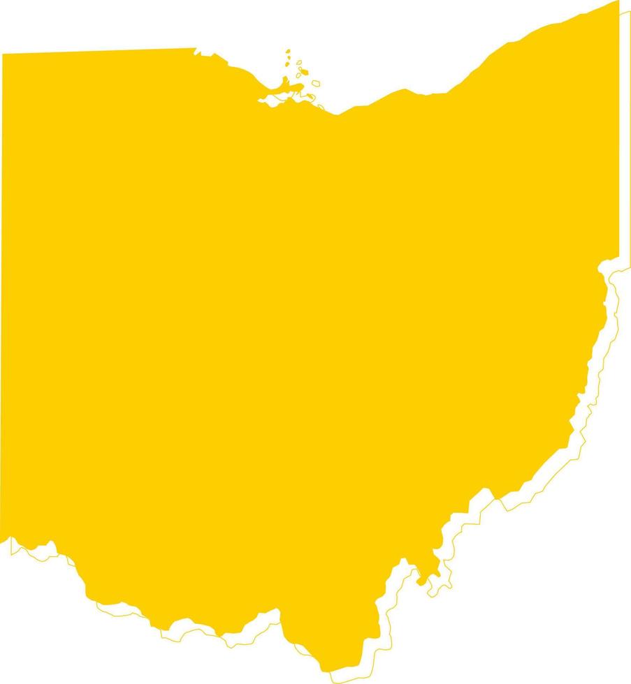 America Ohio vector map.Hand drawn minimalism style.