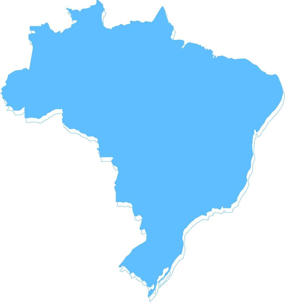 brasil vector map.hand estilo minimalista dibujado.