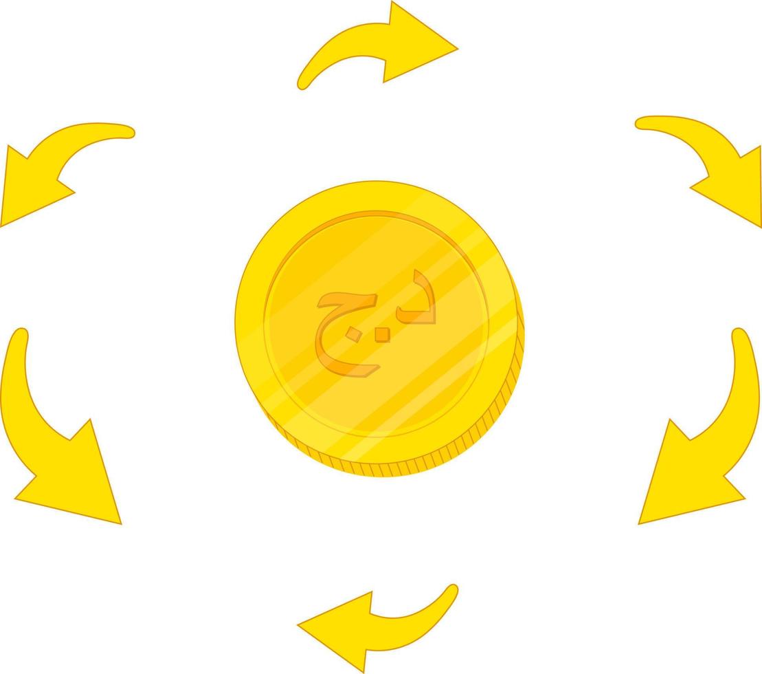 Algerian dinar coin vector