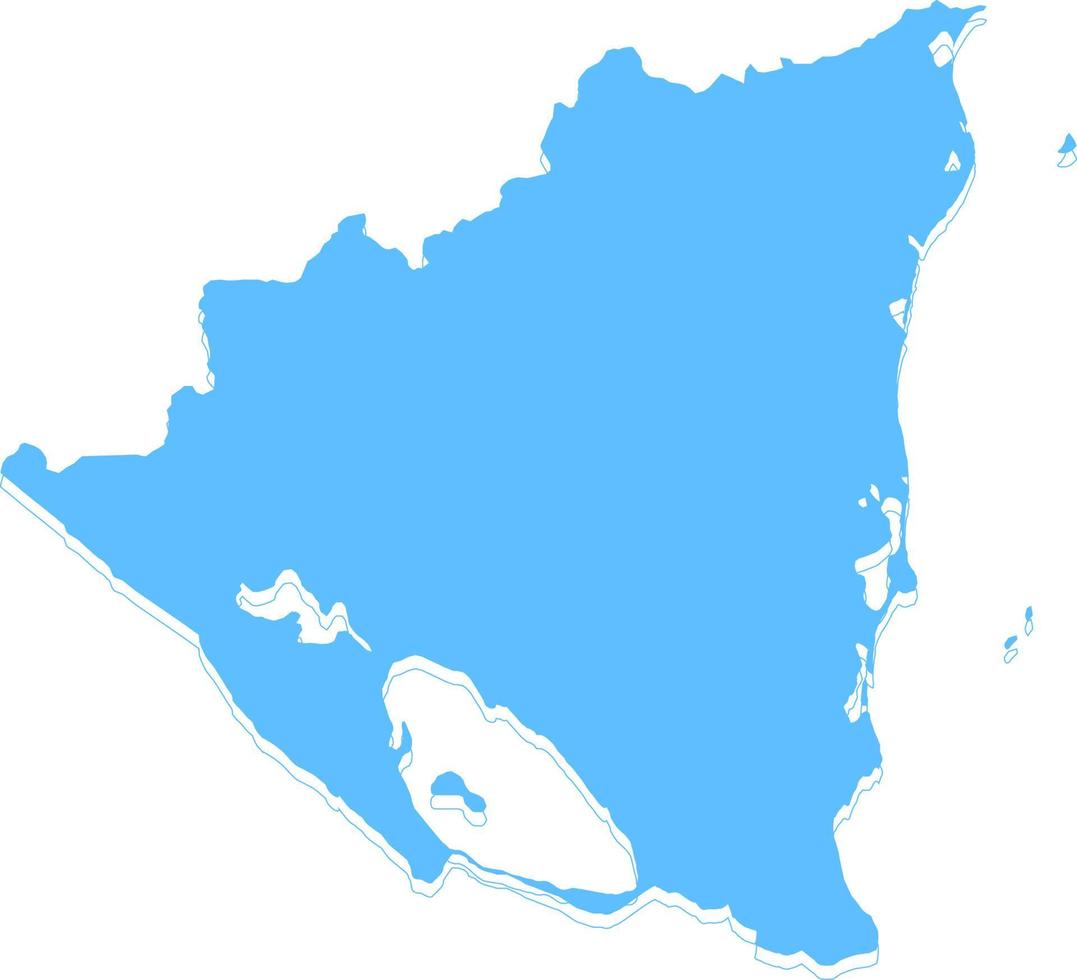 nicaragua vector map.hand estilo minimalista dibujado.