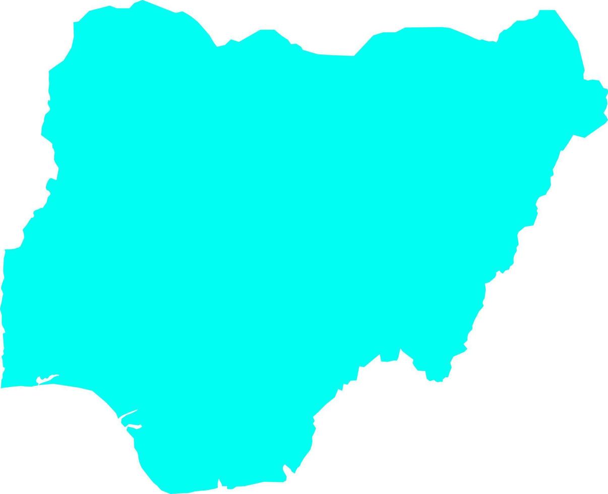 nigeria mapa vectorial vector