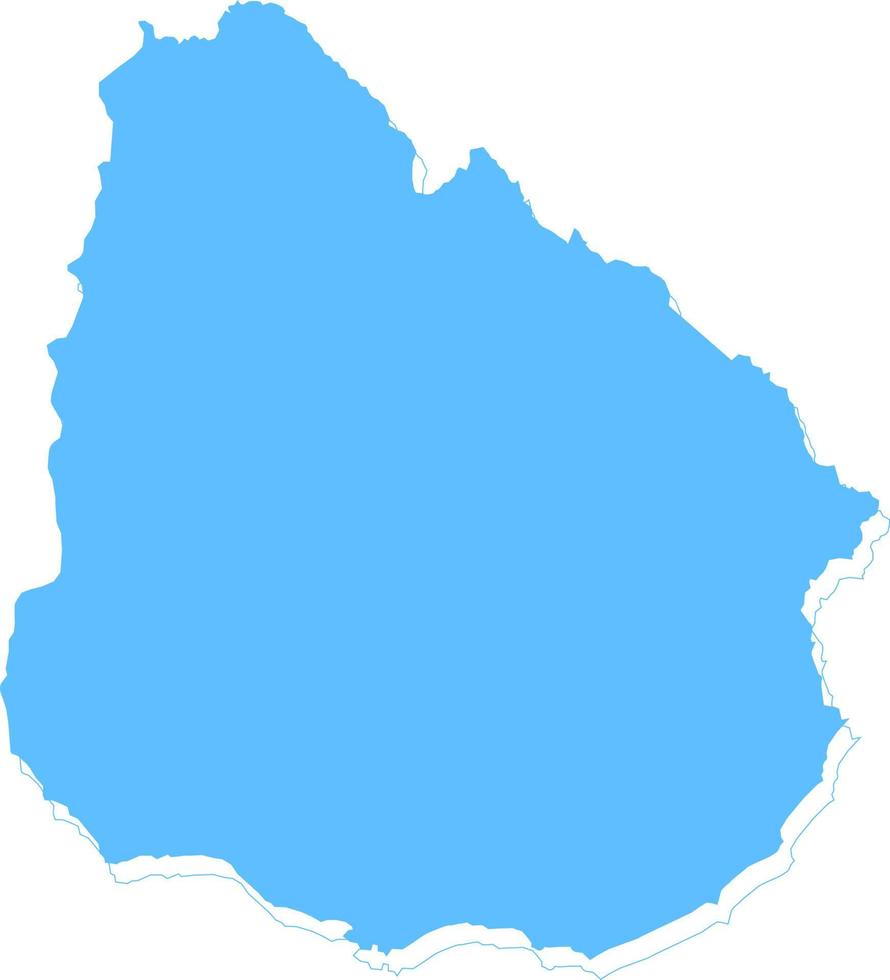 Uruguay vector map.Hand drawn minimalism style.