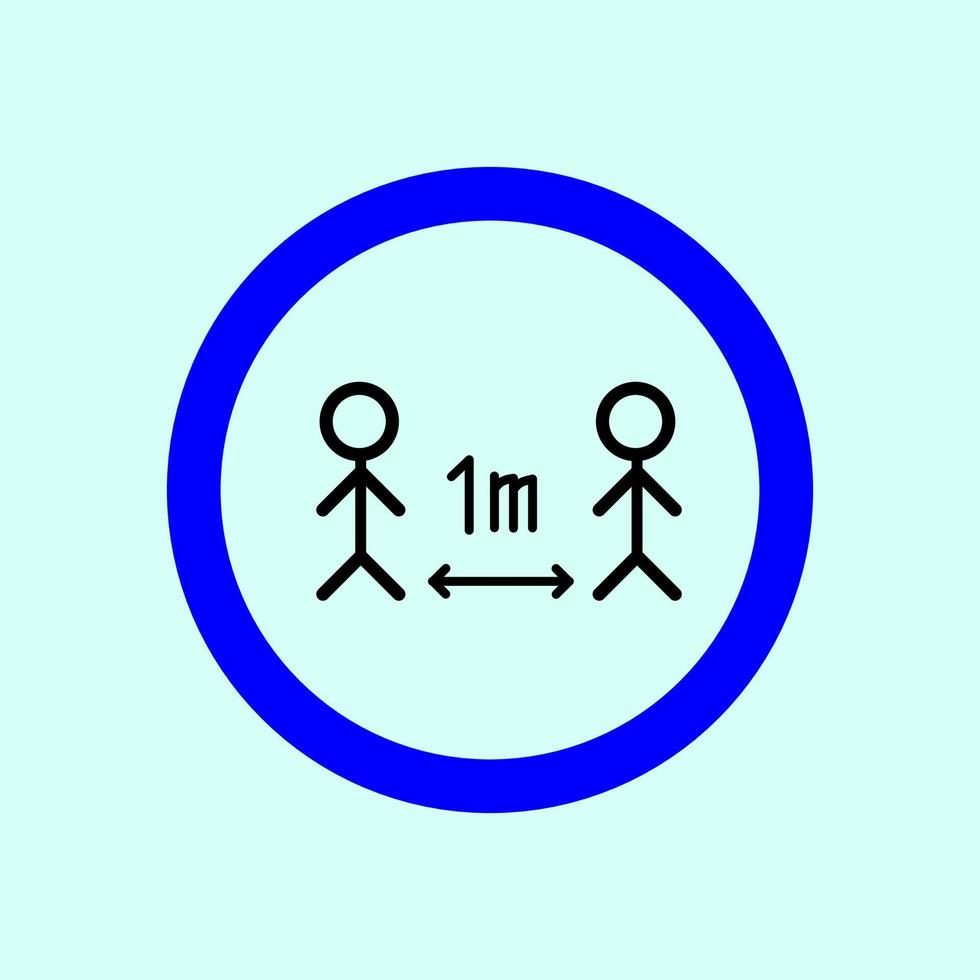 Social distancing icon. keep safe distance icon. how to prevent corona virus icon vector design