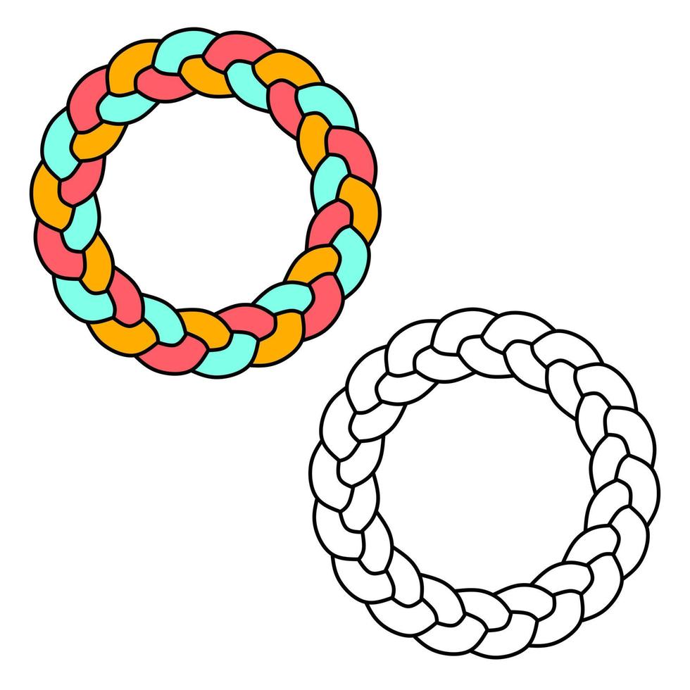 circle rope pattern frame ornament vector design