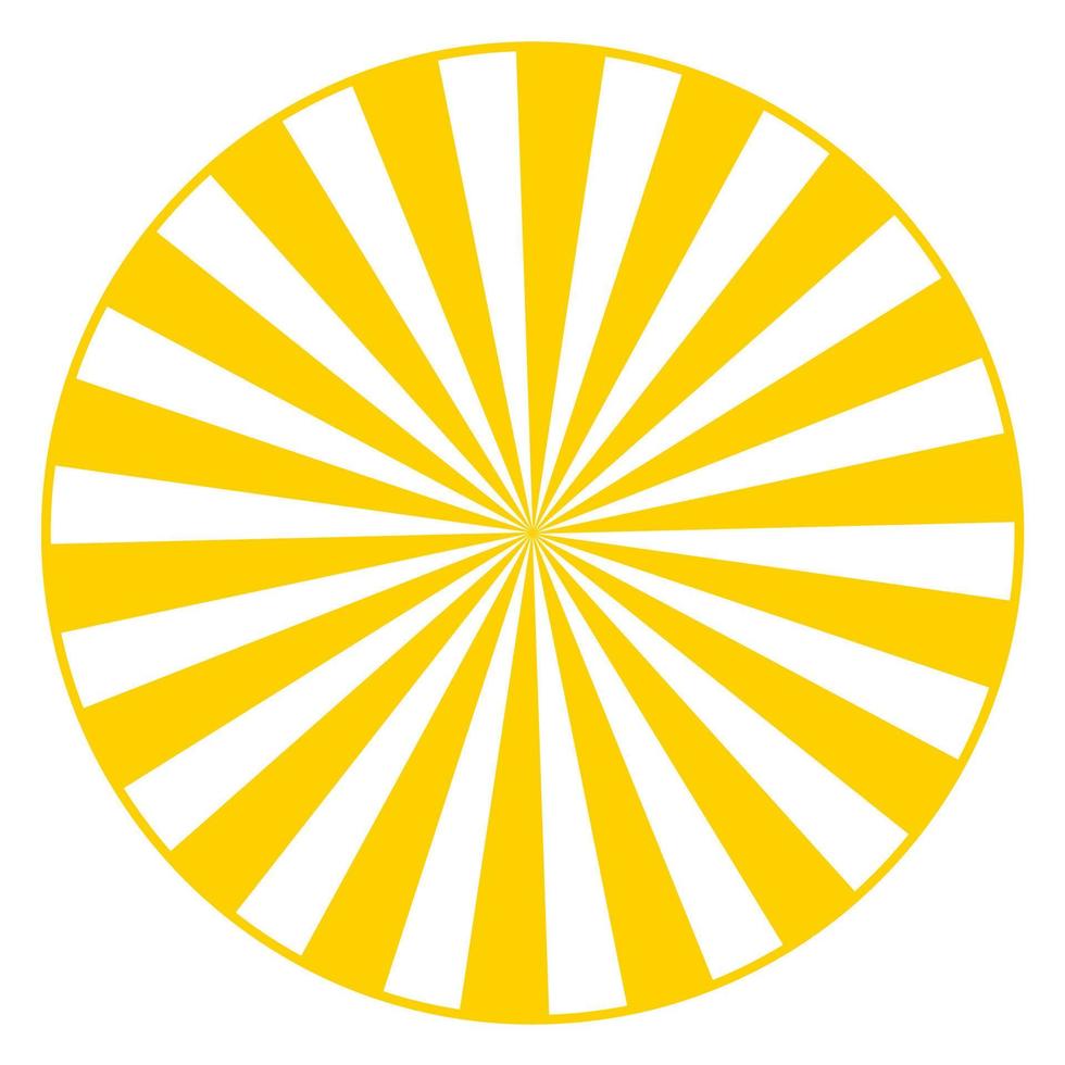 yellow wheel on white screen vector design. Circular sunburst effect