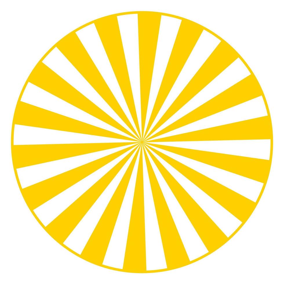 yellow wheel on white screen vector design. Circular sunburst effect