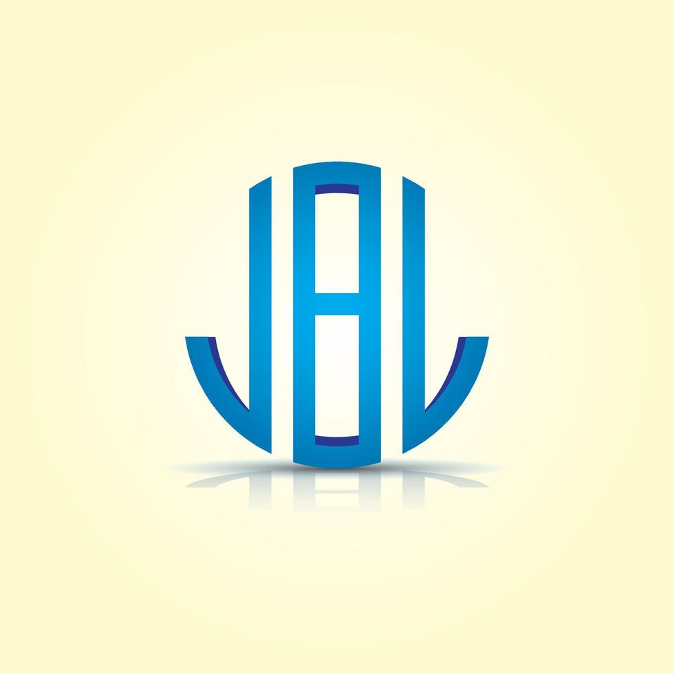 JBL Circular  Typography Logo Design vector