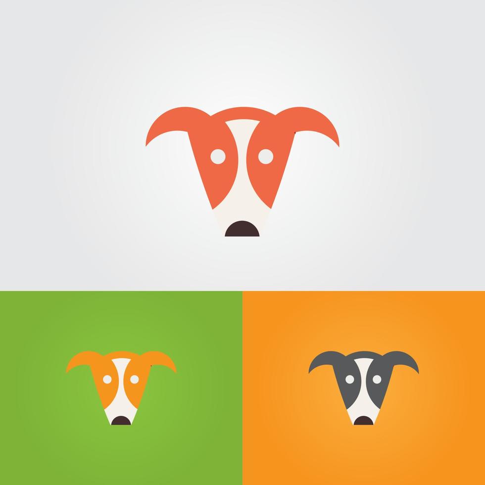 Cute Dog Face Vector Logo Design