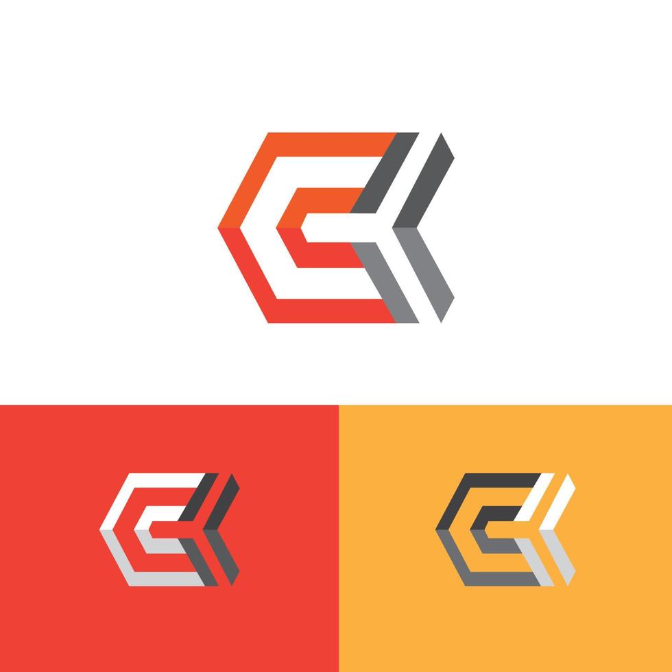 CK letter free vector logo design