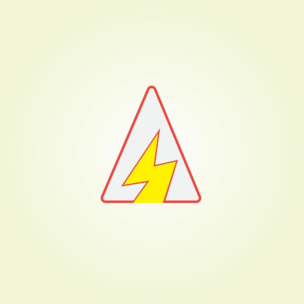 Electric Hazard Signal Logo Design in Letter A vector