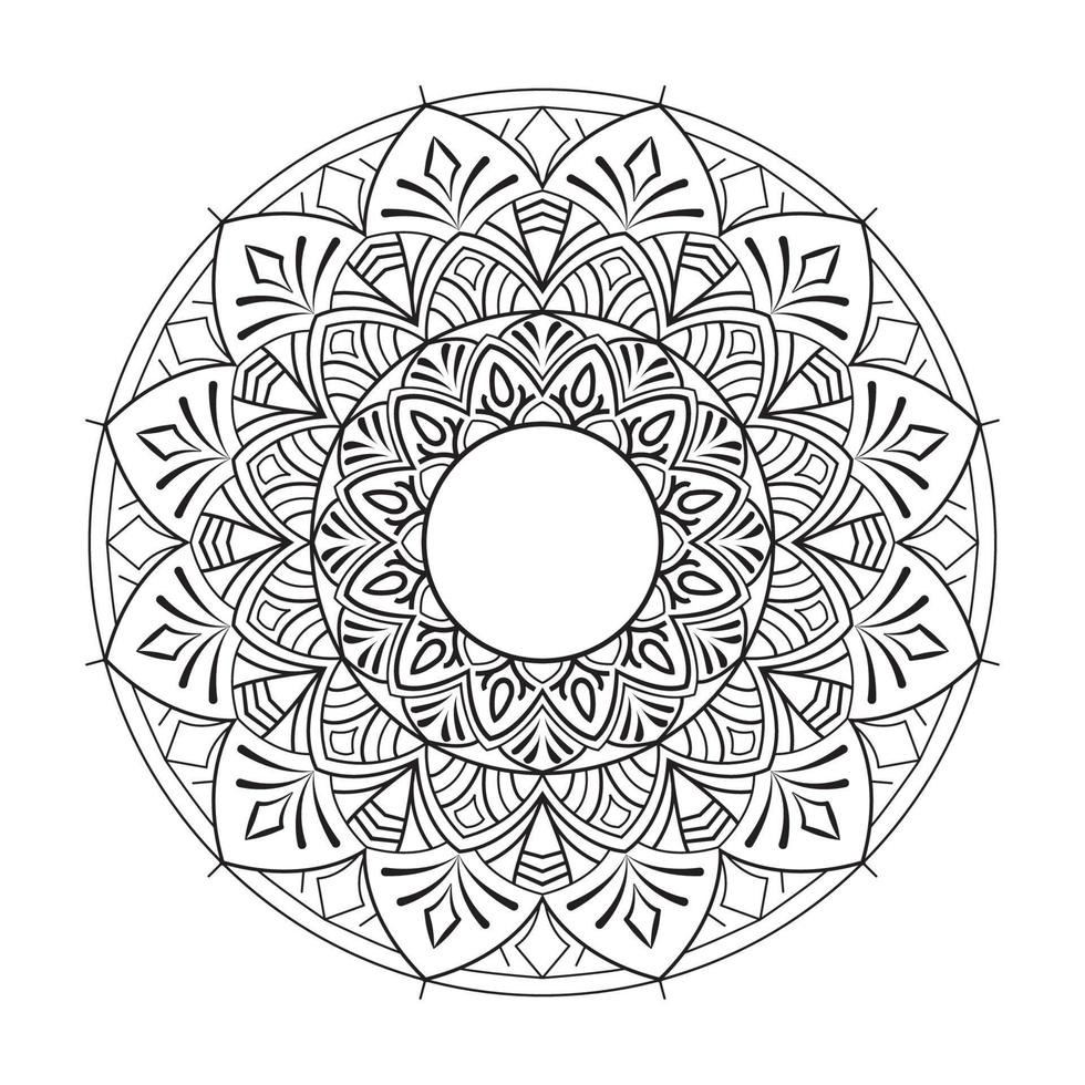 Indian mandala for laser cut vector