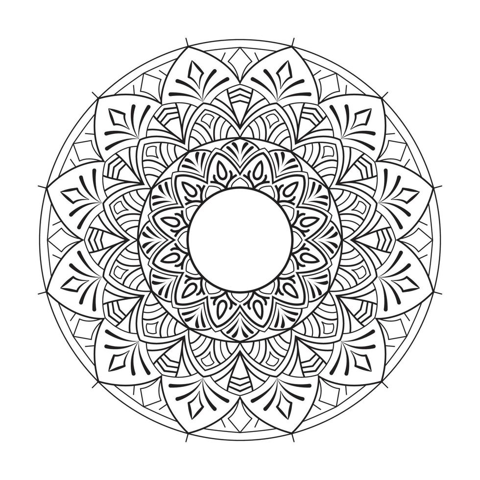 Indian mandala for laser cut vector