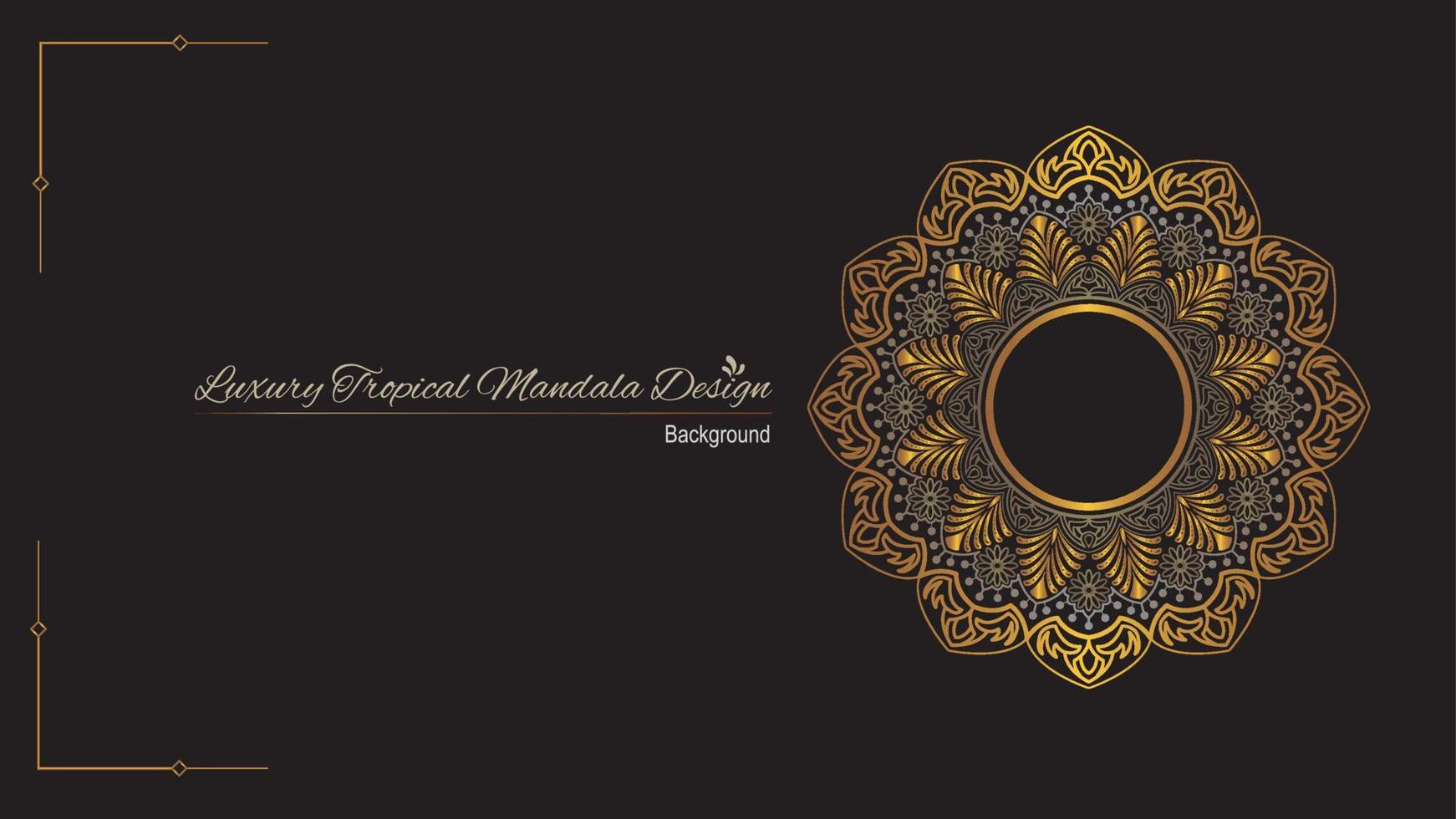 Vector Illustration Luxury Mandala Gold Style - Editable Color