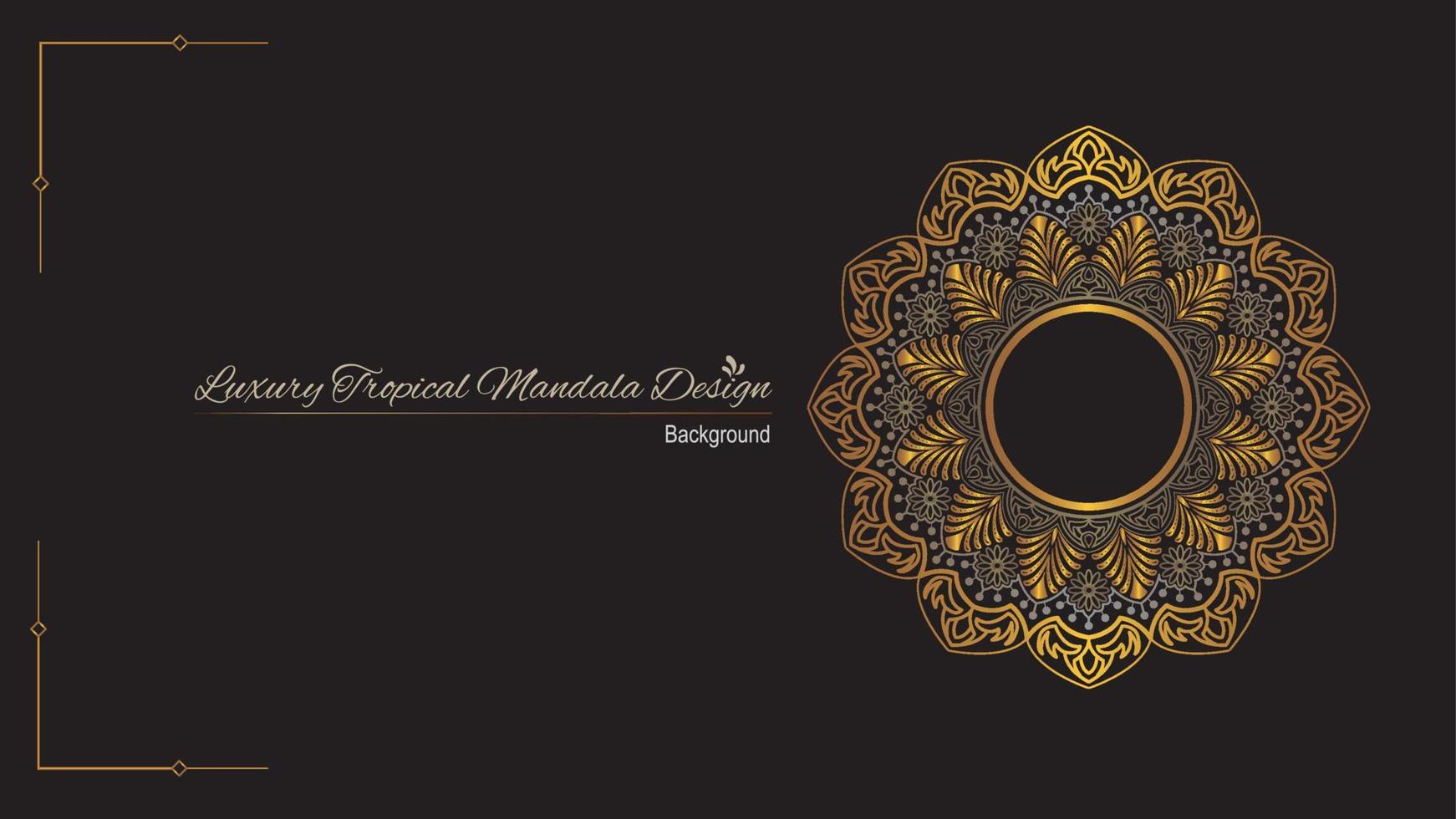 ilustración vectorial mandala de lujo estilo dorado - color editable vector