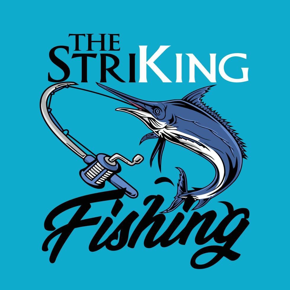 The strikink fishing vector