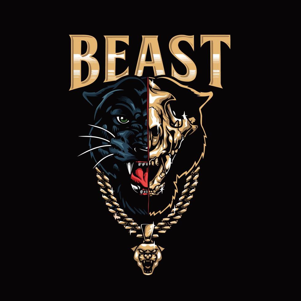 Beast Black panther vector