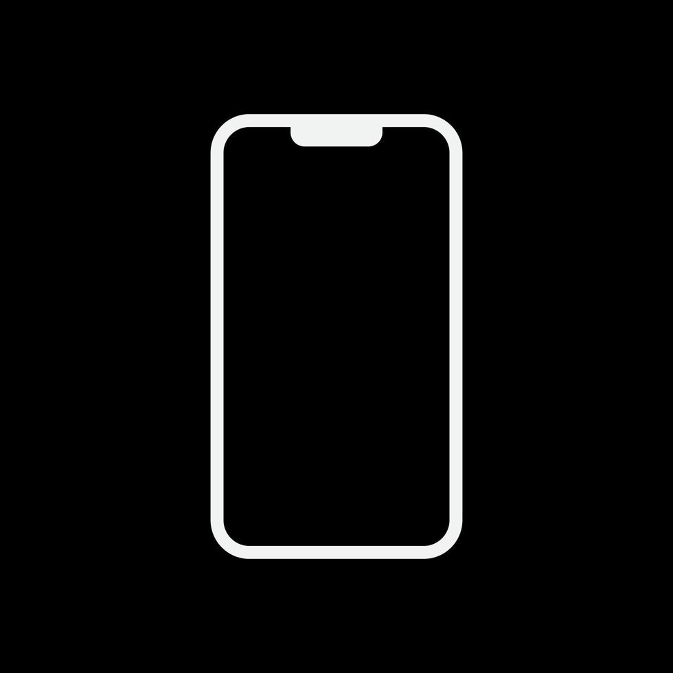 Smartphone, cellphone icon vector in monochrome style