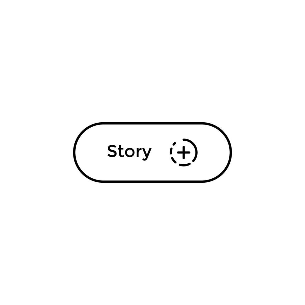 Story button vector. Social media element Icon 7817905 Vector Art at