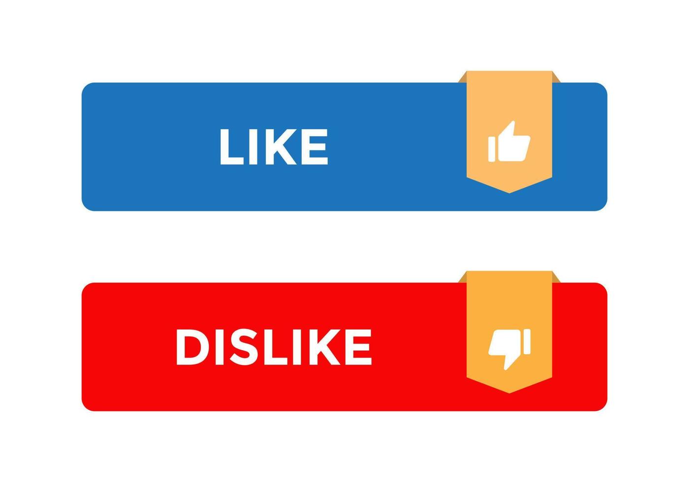 Like and dislike button vector. Icon set of social media vector