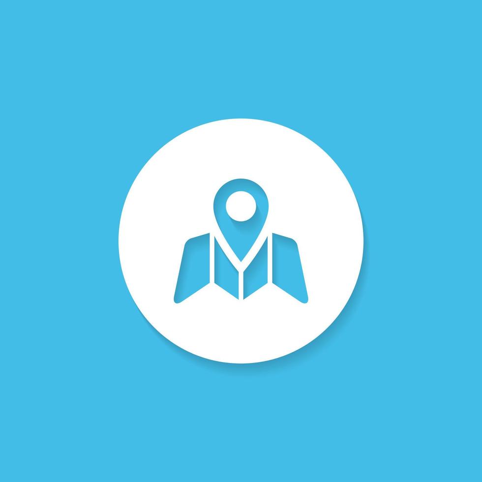 Pin map, Location marker button icon vector