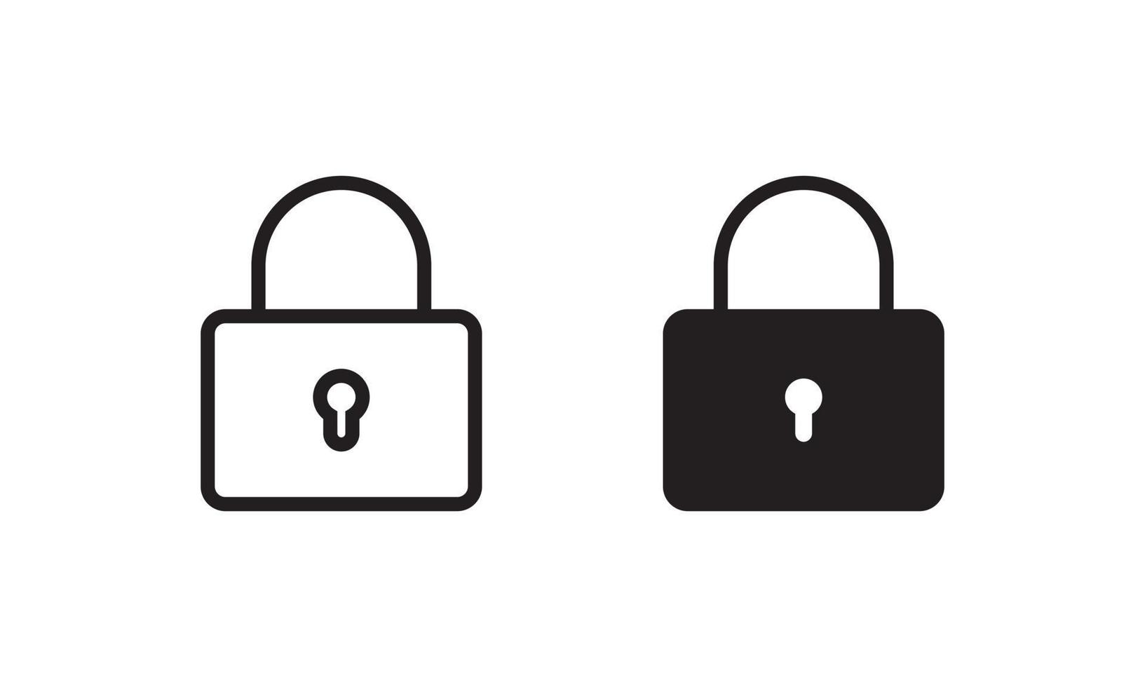 Padlock icon vector for web or mobile app