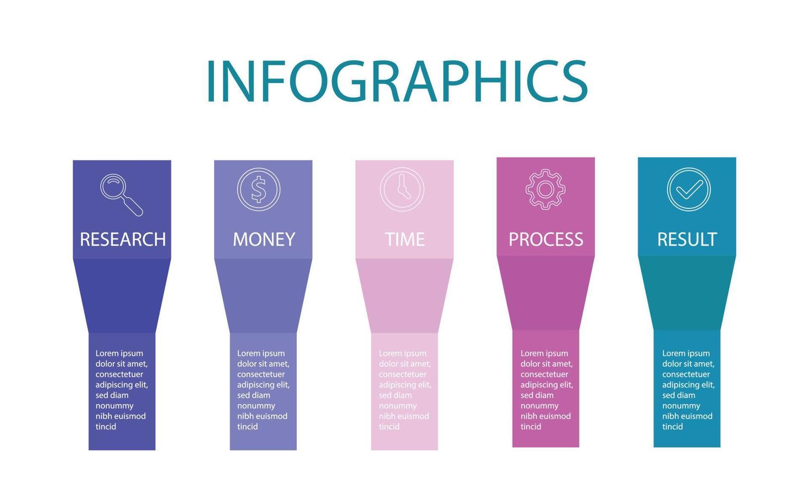 Vector Infographic design with icons. process diagram, flow chart, info graph, Infographics for business concept, presentations banner, workflow layout.