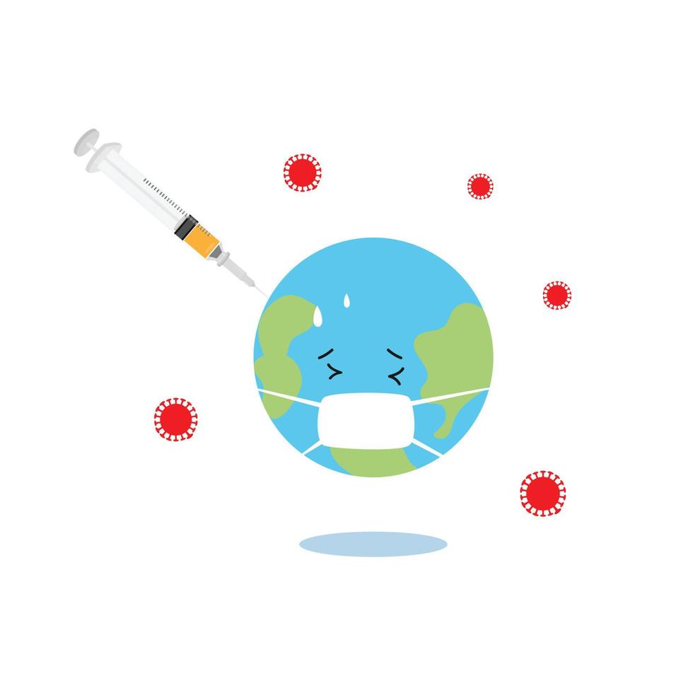 Concepts of vaccine injection to protec pandemic coronavirus outbreak vector