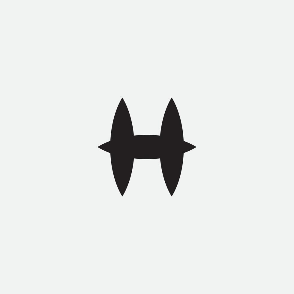 Initial letter H monogram logo vector