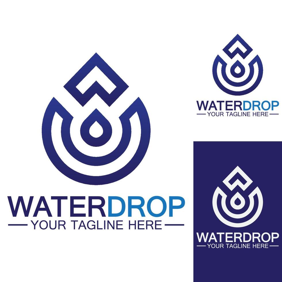 Water drop Logo Template vector illustration design