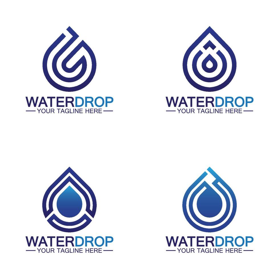 Water drop Logo Template vector illustration design