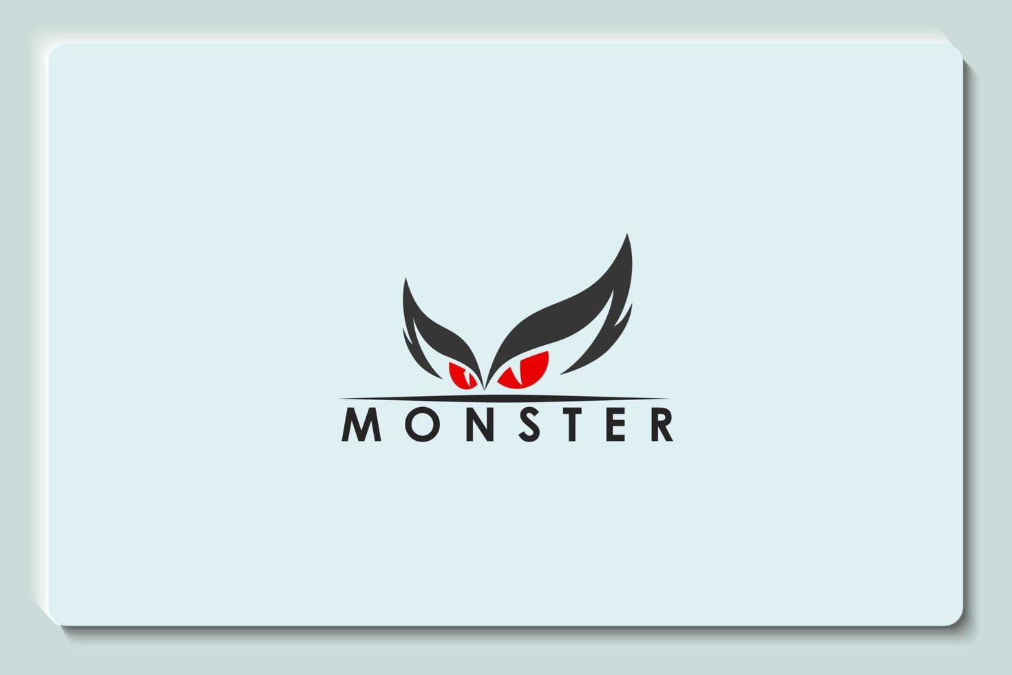 diseño de logotipo de ojo de monstruo, diseño de logotipo de vector de juego electrónico