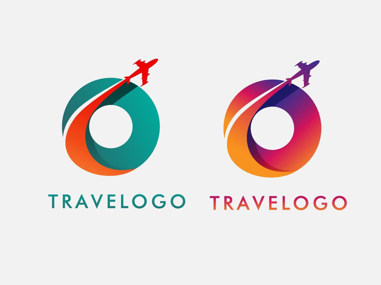 ilustración de vector de diseño de logotipo de viaje