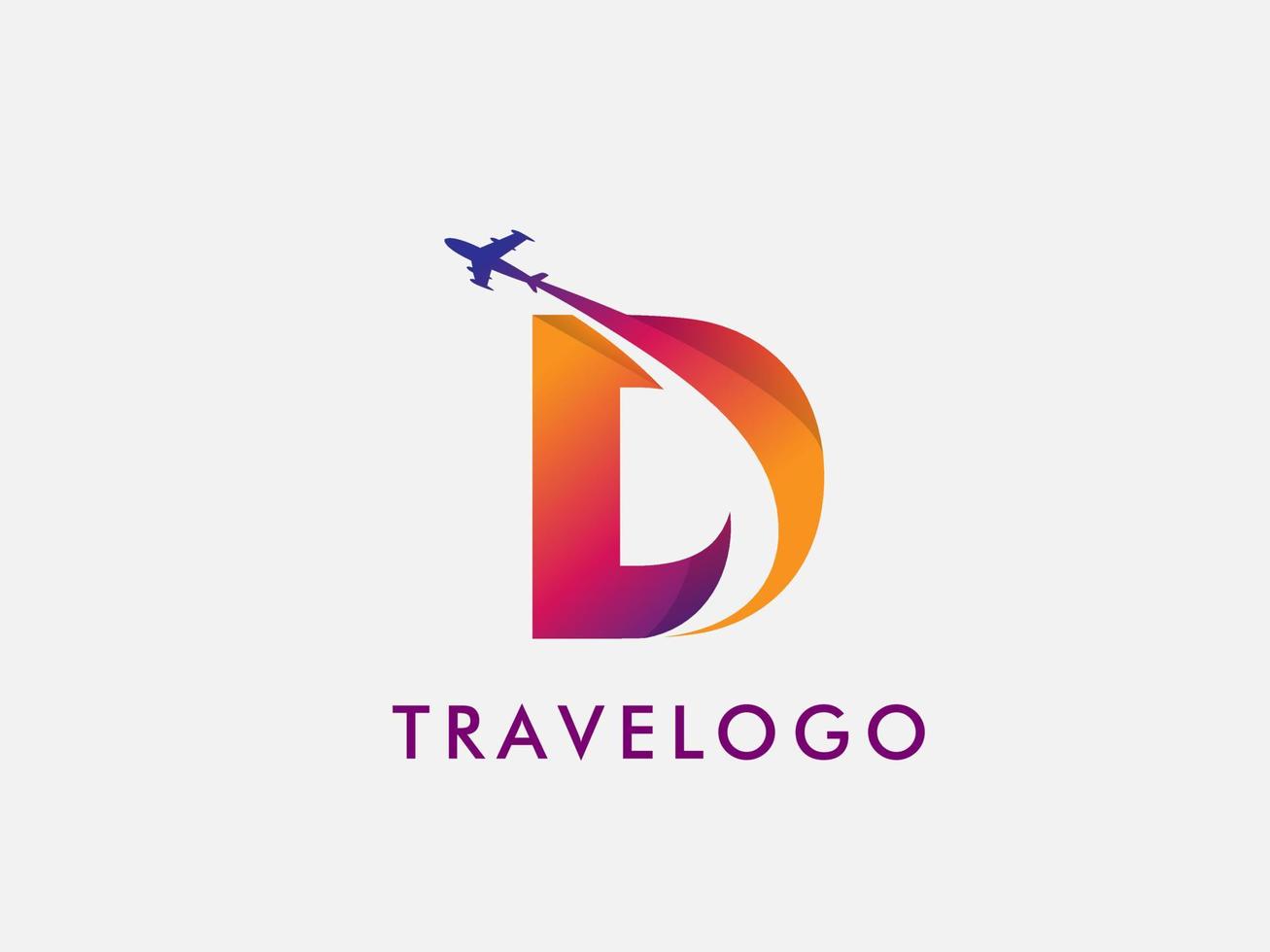 ilustración de vector de diseño de logotipo de viaje