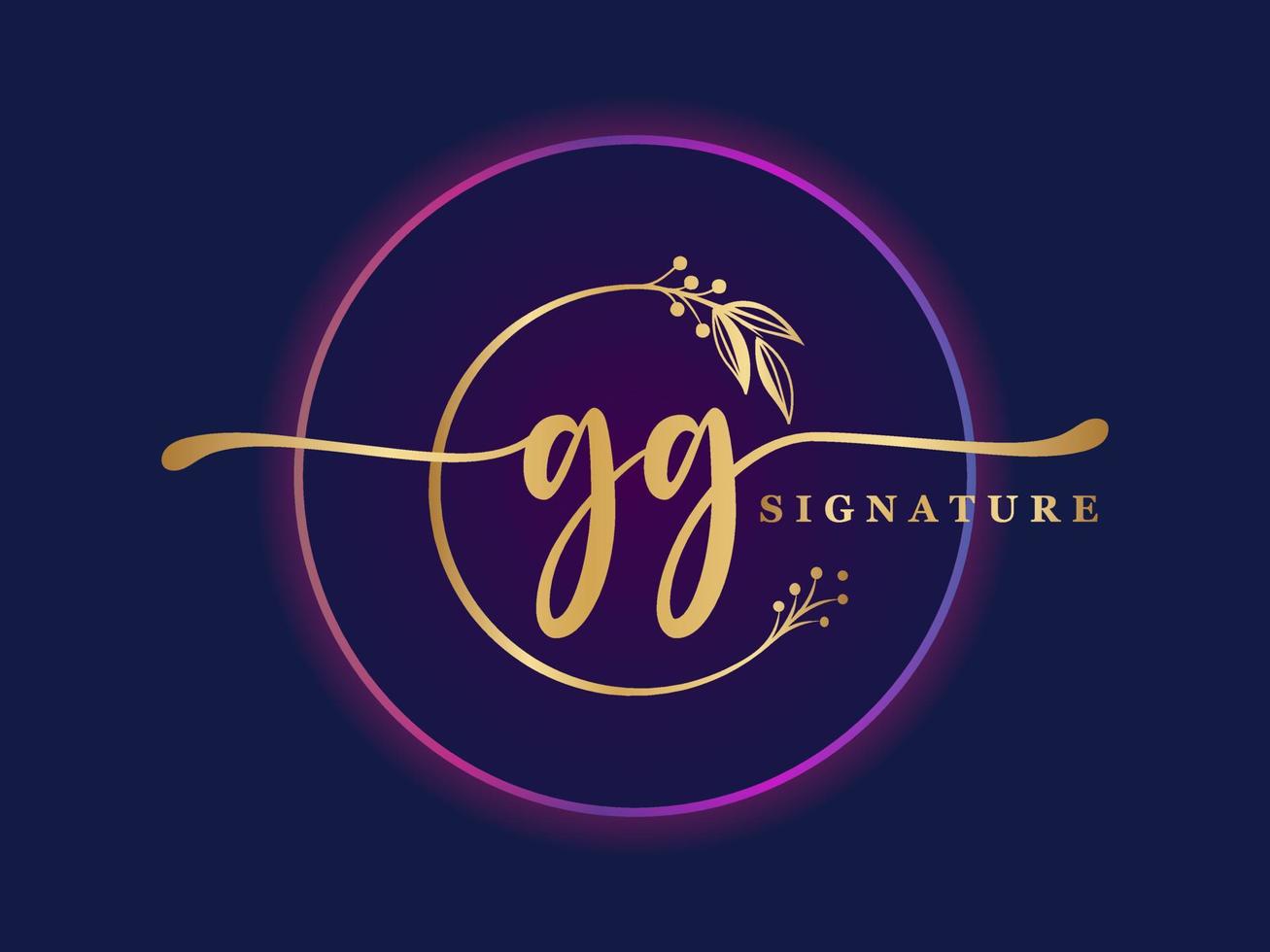 luxury signature logo design vecotr vector