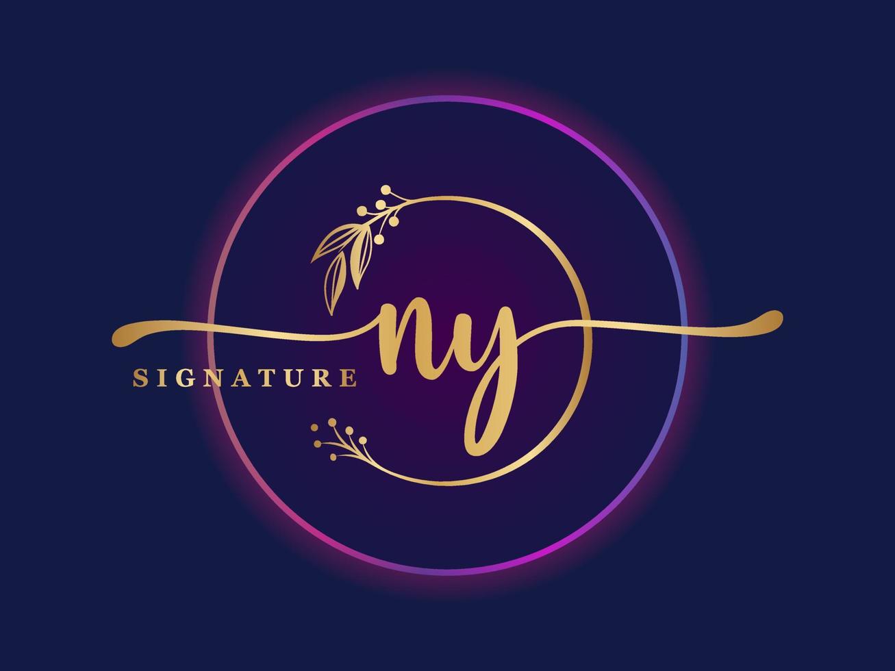 luxury signature logo design vecotr vector