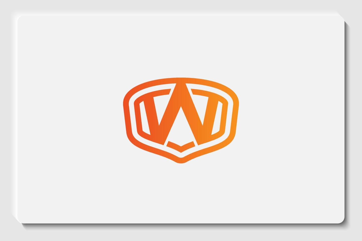 Logo design for automotive business. combination of the initials W and shield logo concept vector