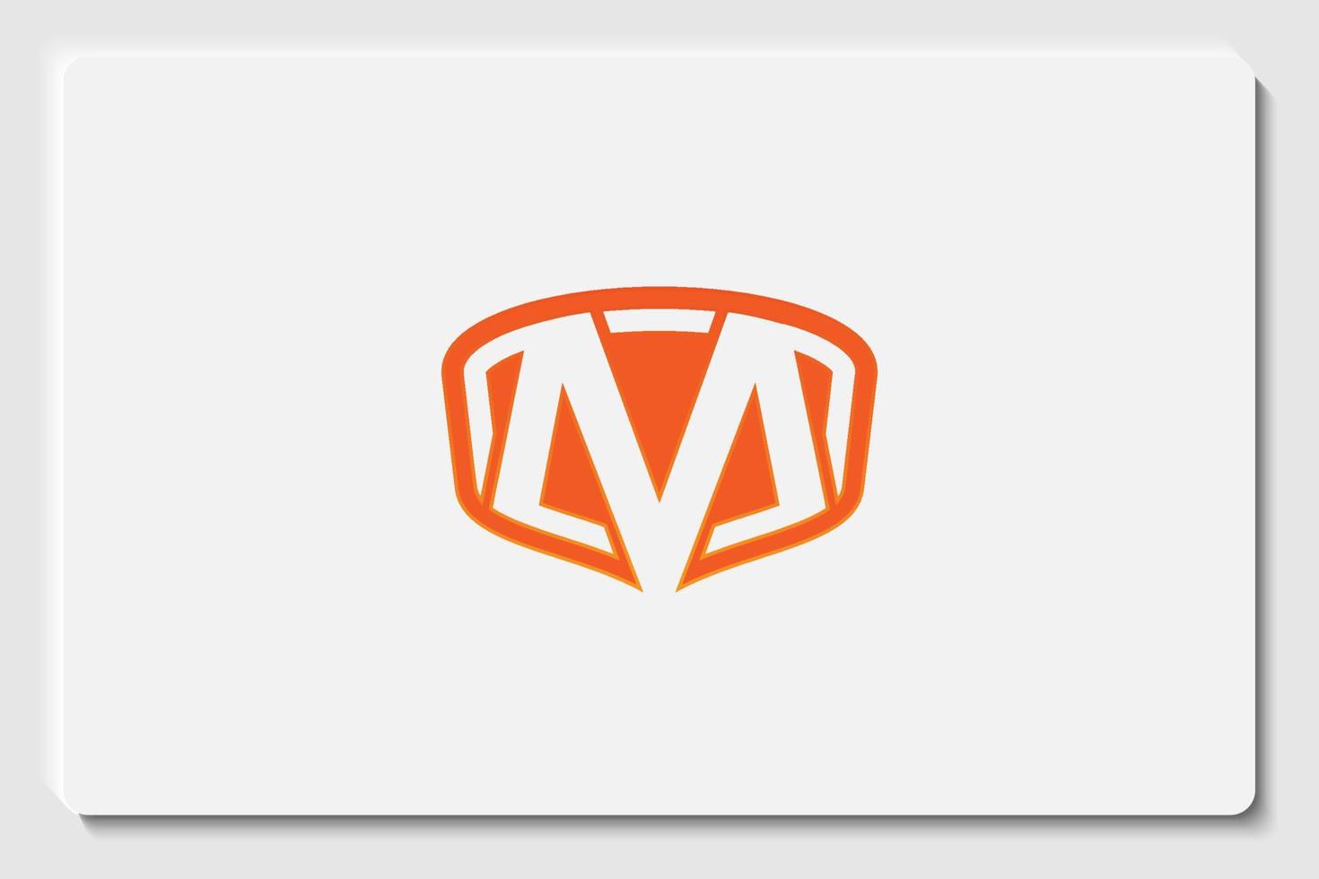 diseño de logotipo para negocio automotriz. combinación de las iniciales m y el concepto de logotipo de escudo vector