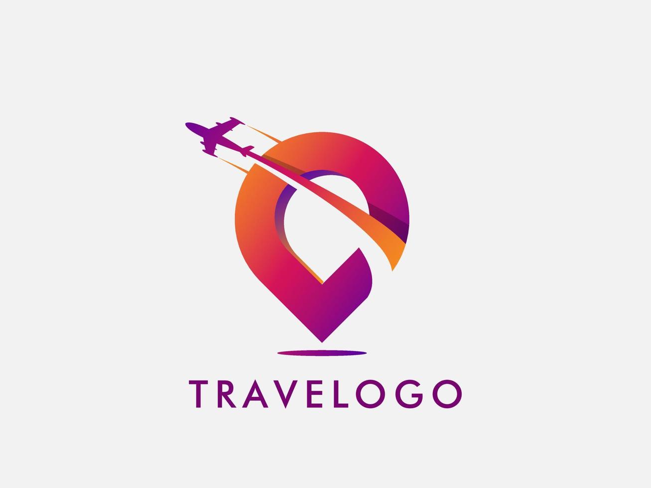 ilustración de vector de diseño de logotipo de viaje