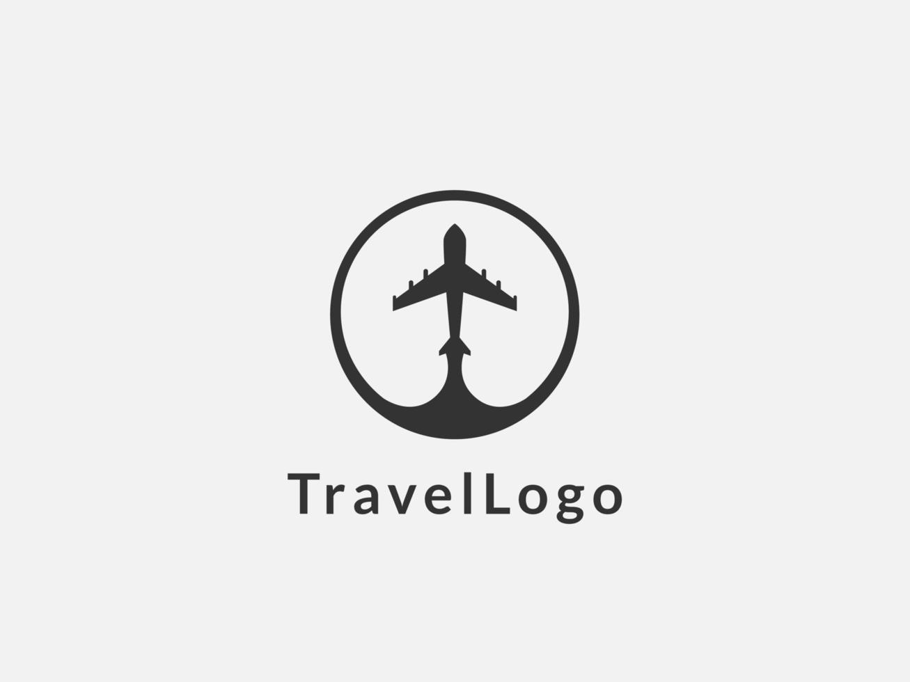 ilustración de vector de diseño de logotipo de viaje