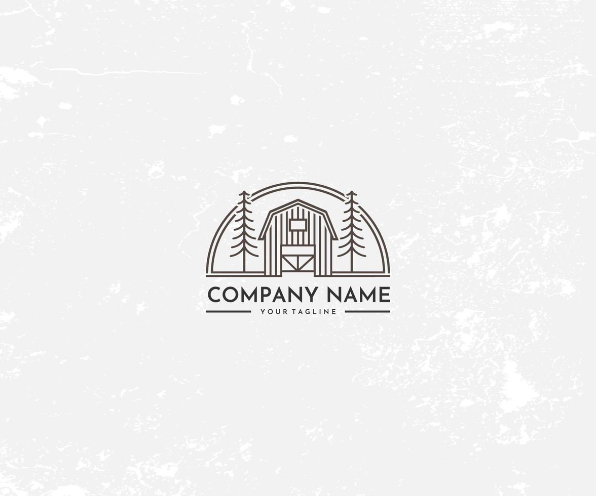 Farm ranch with paddock logo horse logo design graphic vector image