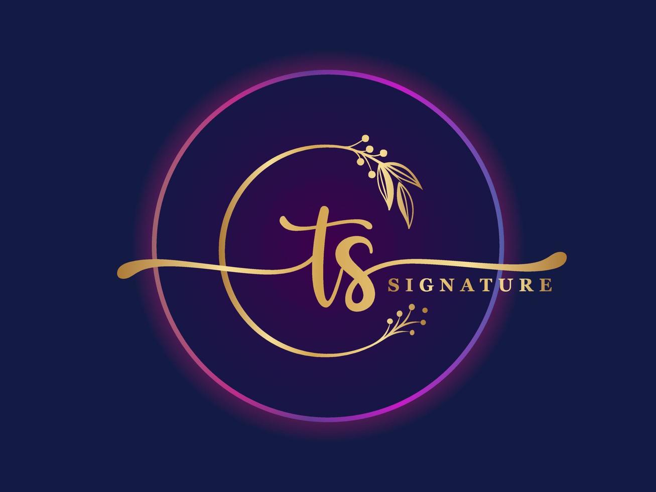 luxury signature logo design vecotr vector