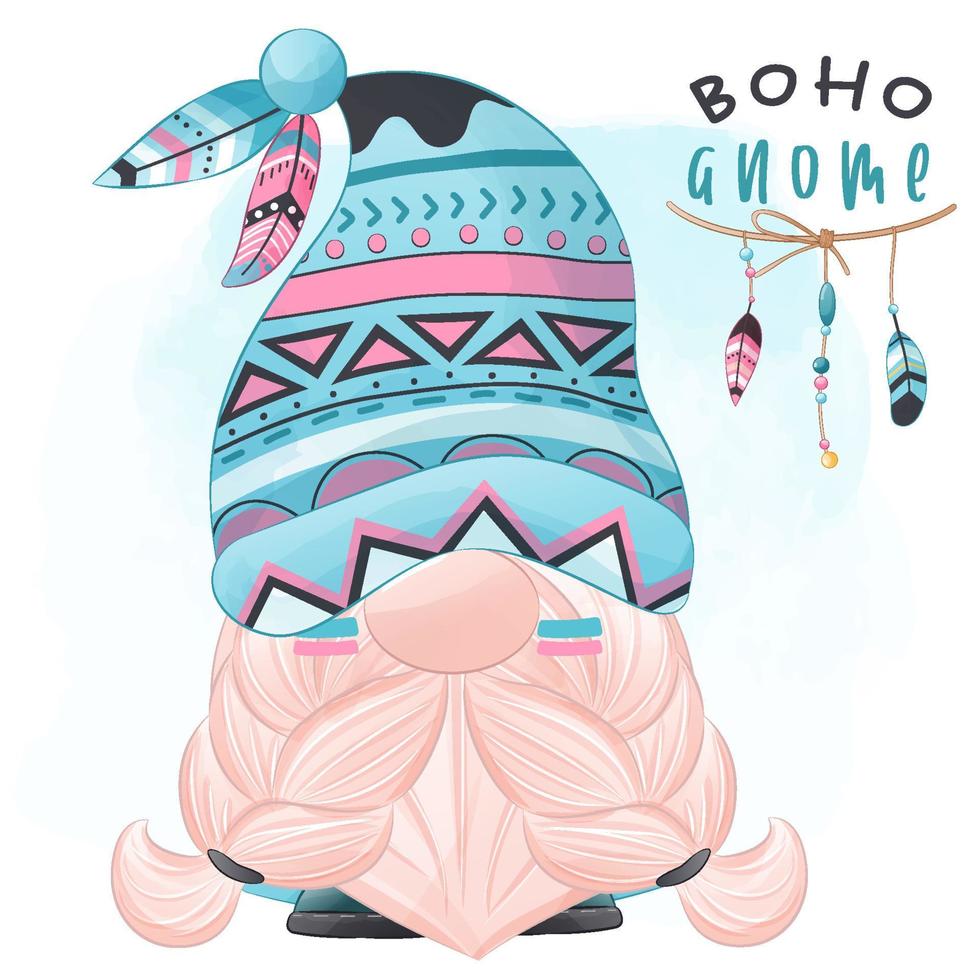 Ilustraciones de tribal gnome vector